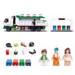 Set-micro-bloques-de-construccion-Camion-recolector-de-reciclaje