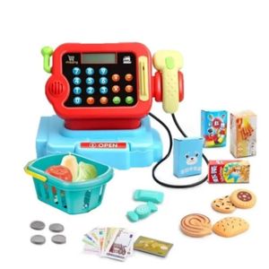 Caja registradora con canasta y accesorios