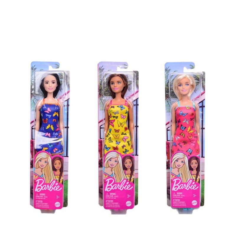 Muneca-Barbie-Clasica-Vestido-Colores-Divertida-Creativa-Ninas