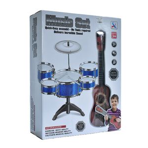 Kit de bateria y guitarra(café)